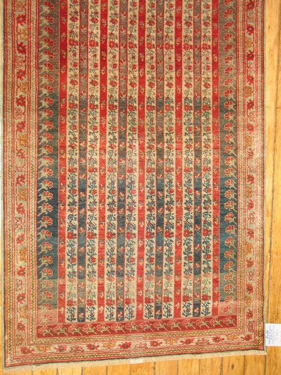Stellar mid-19th century Turkish Herekeh Rug.

2' x 4'

The Middle East is historically known as a source of beautiful, elegant rugs, and Turkey is one of the most well-renowned sources of those rugs. Of particular interest are the Hereke rugs made
