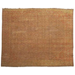Square Antique Persian Mahal Rug 11