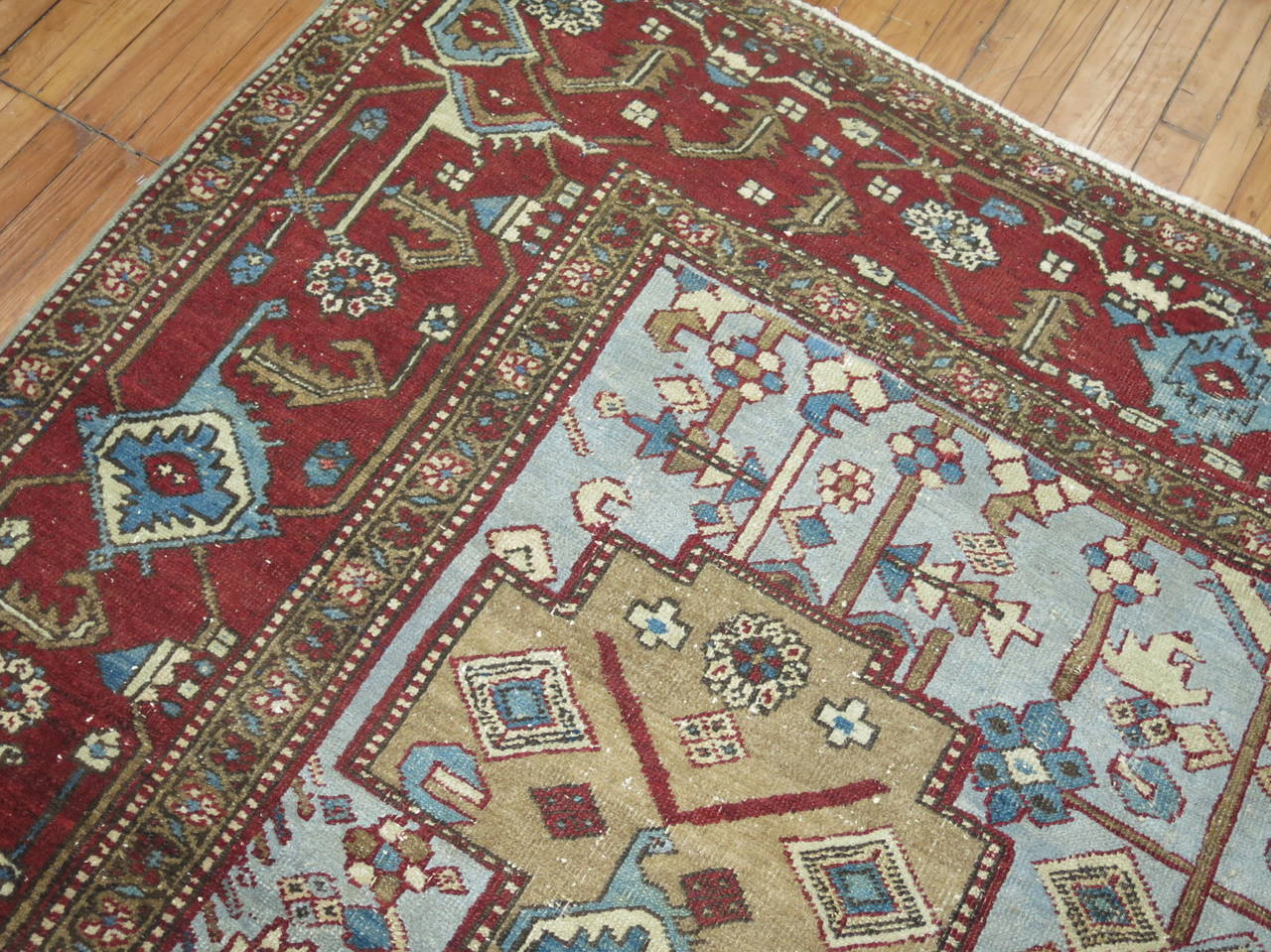 Wool Antique Persian Heriz Rug