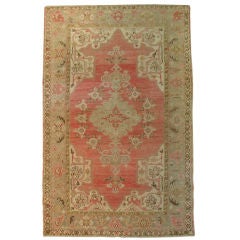 Pink Vintage Turkish Rug