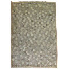 Vintage Turkish Anatolian Deco Rug 7