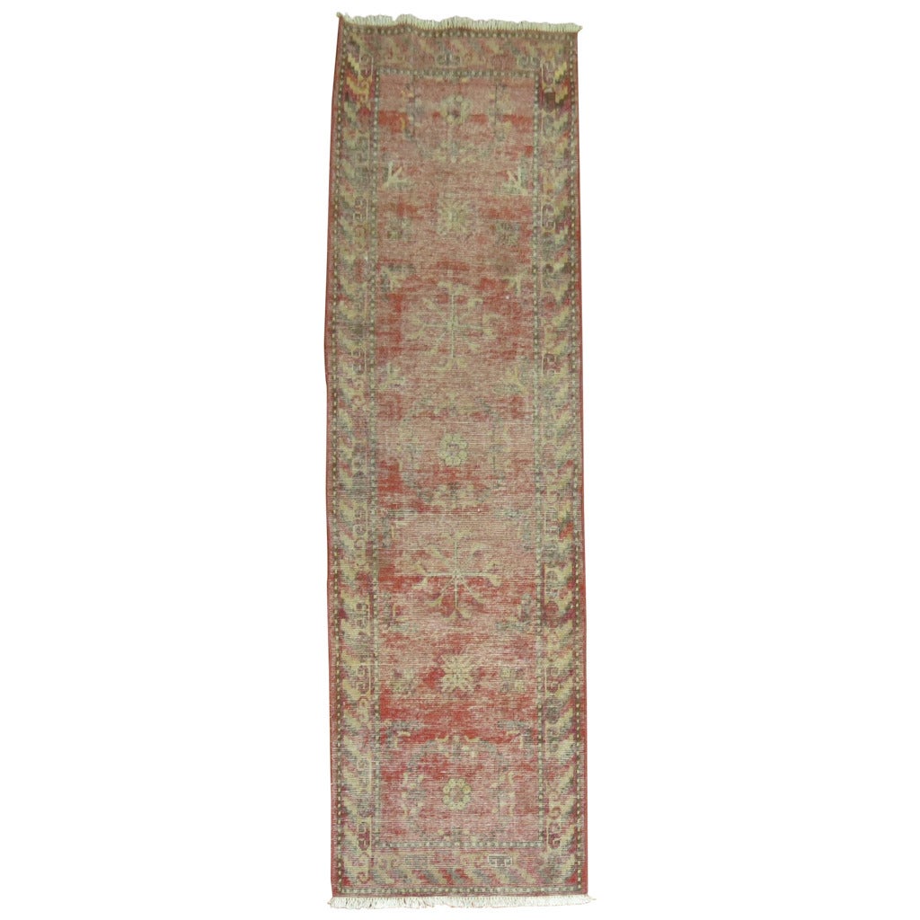 Distressed Antique Khotan Runner