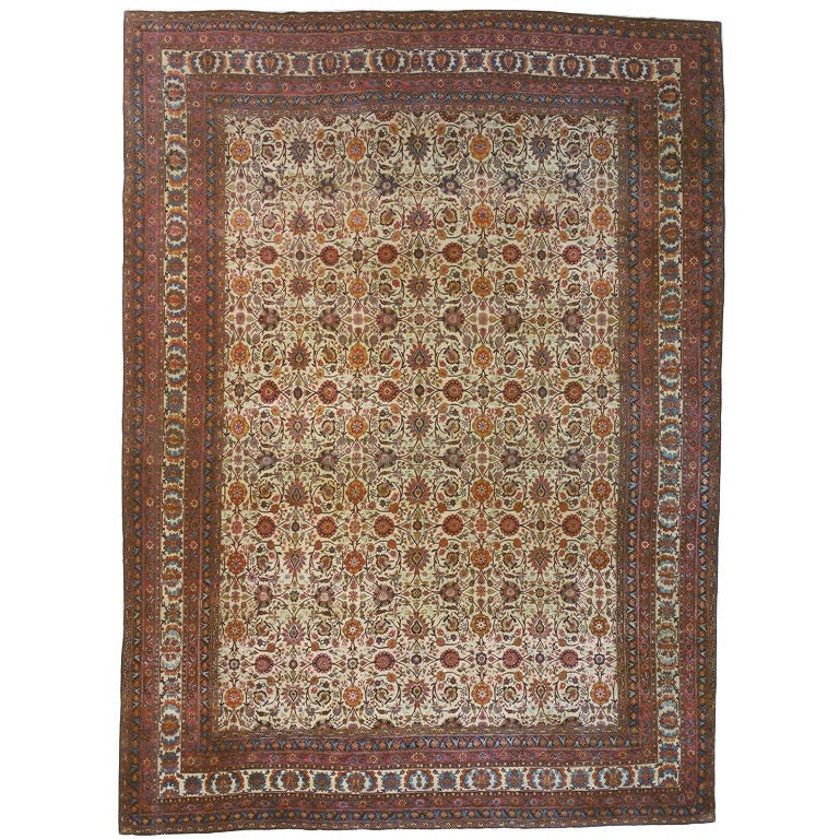 Antique Persian Teheran Rug For Sale at 1stDibs