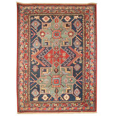 Antique Persian Serapi Small Rug