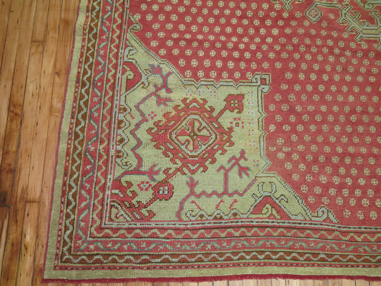 Zabihi Collection Antique Turkish Oushak Rug For Sale 1