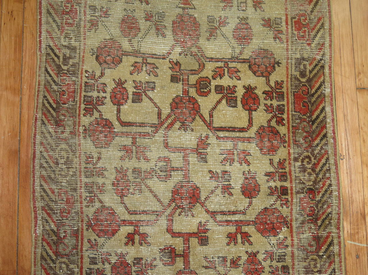 Hand-Knotted 19th Century Antique Khotan Throw Rug