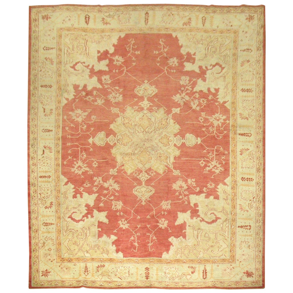 Antique Turkish Oushak Rug For Sale at 1stdibs