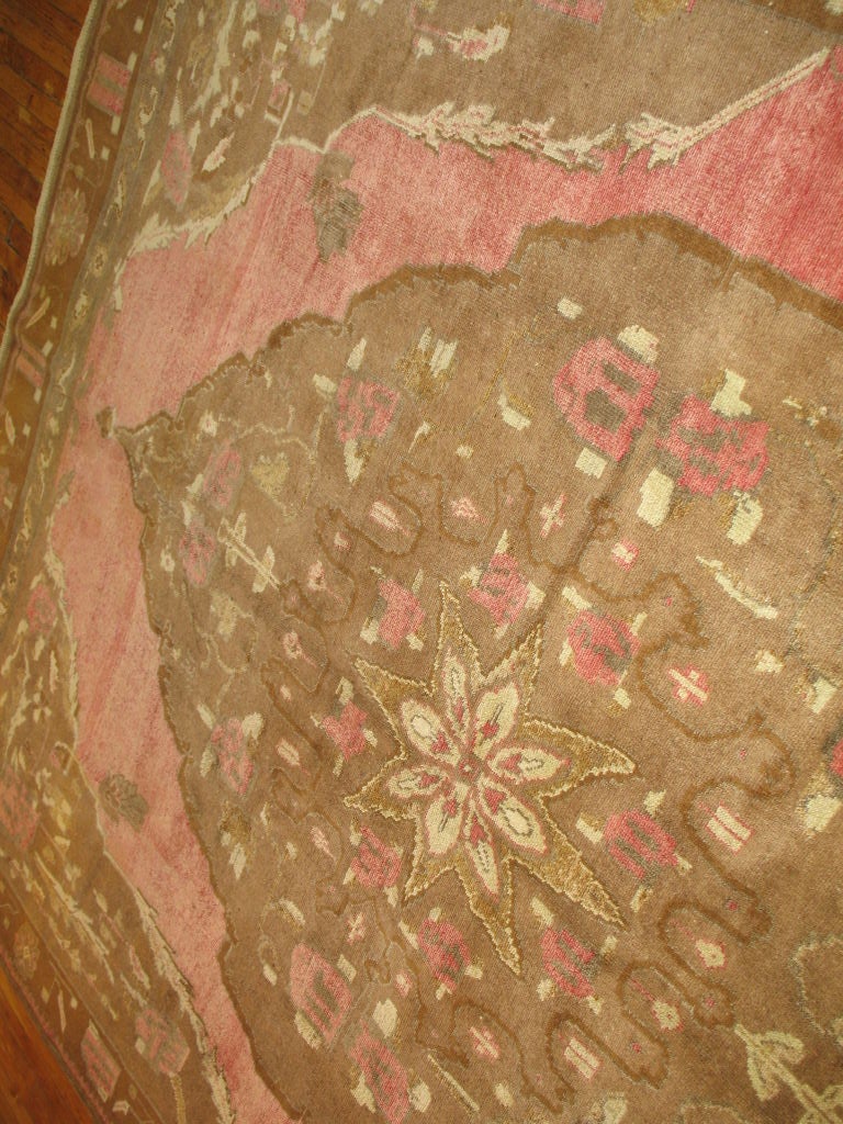 20th Century Pink Turkish Kars rug