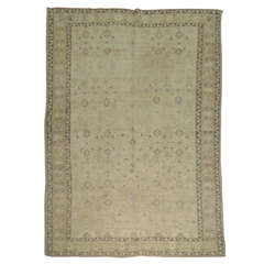Vintage Turkish Oushak Rug 11