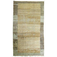 Vintage Turkish Minimalist Tulu Rug 6