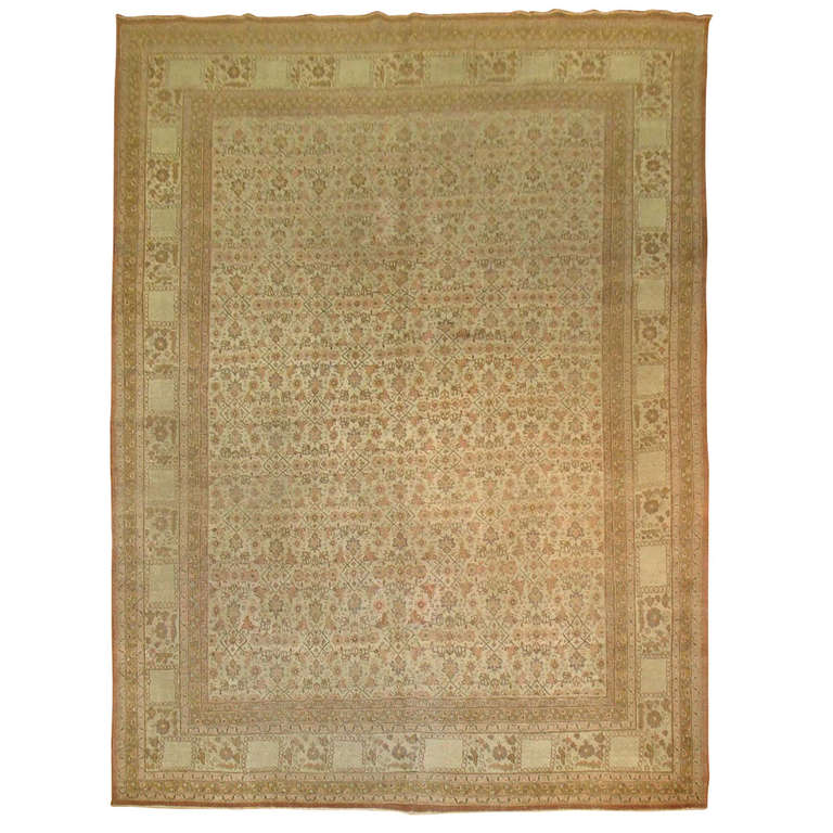 Antique Tabriz Rug with Herati Pattern