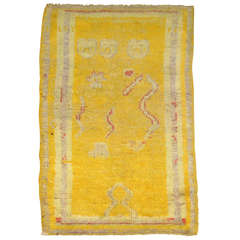 Yellow Turkish Oushak Rug