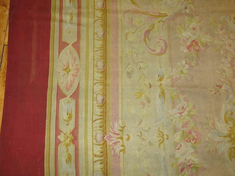 Antique French Aubusson Carpet 1