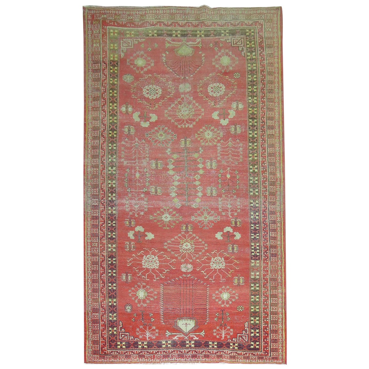 Ancien tapis Khotan du Turkestan oriental en vente