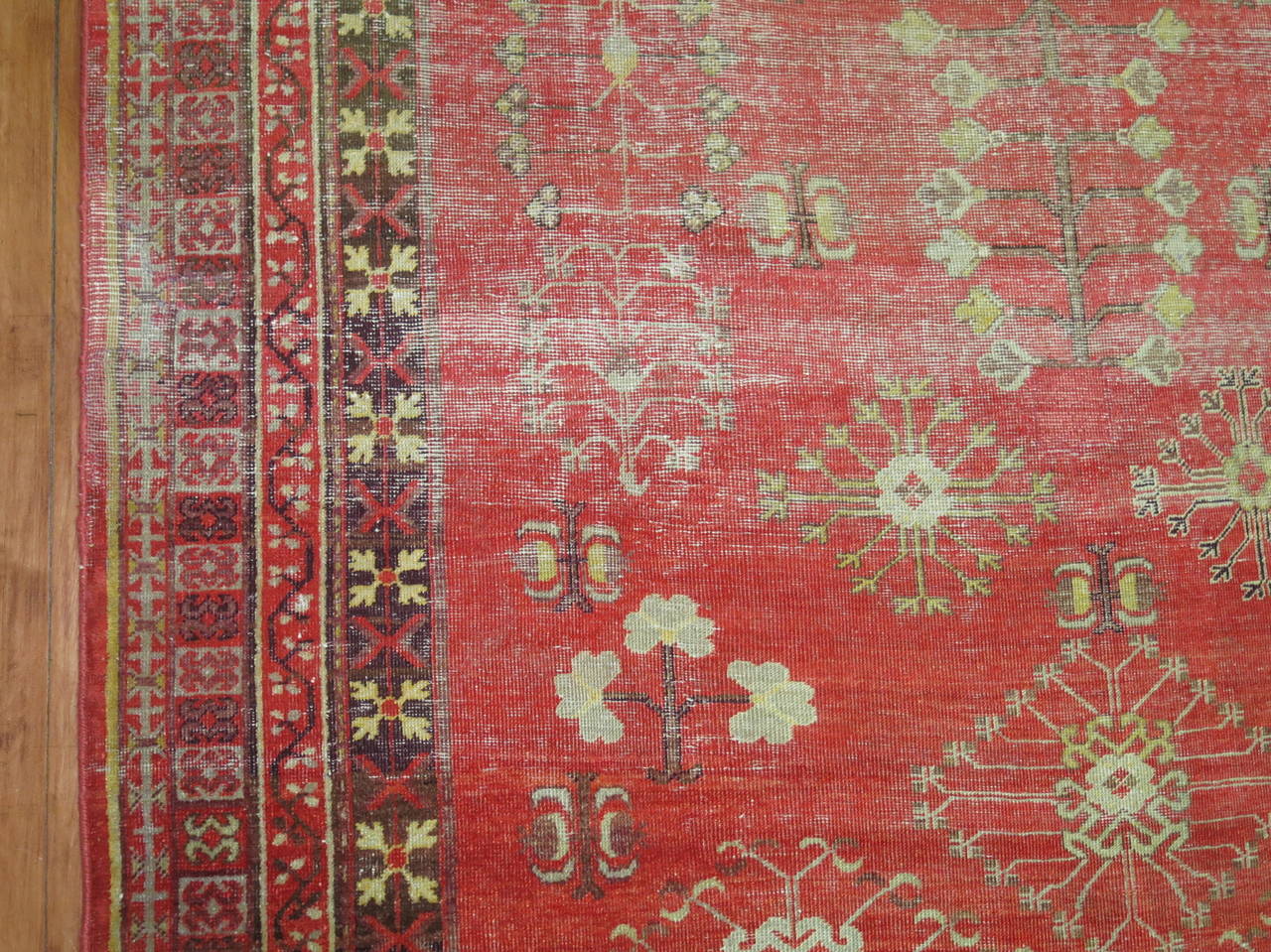 Antique East Turkestan Khotan Rug In Good Condition For Sale In New York, NY