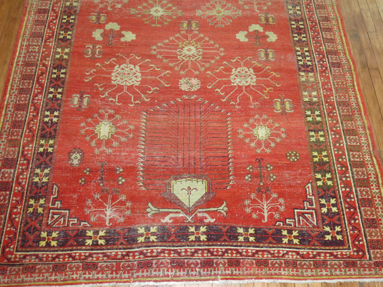 Asiatique Ancien tapis Khotan du Turkestan oriental en vente
