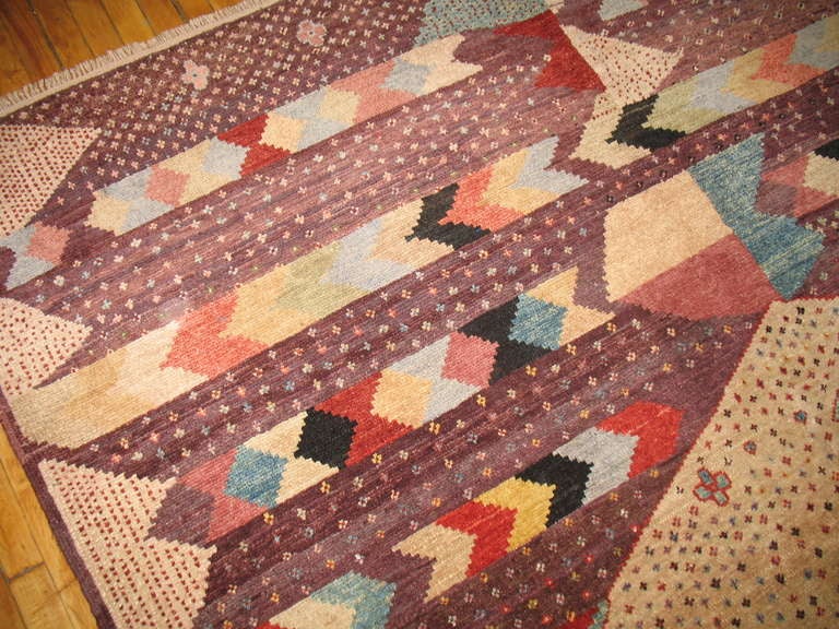 Quite an abstract 20th century Gabbeh rug