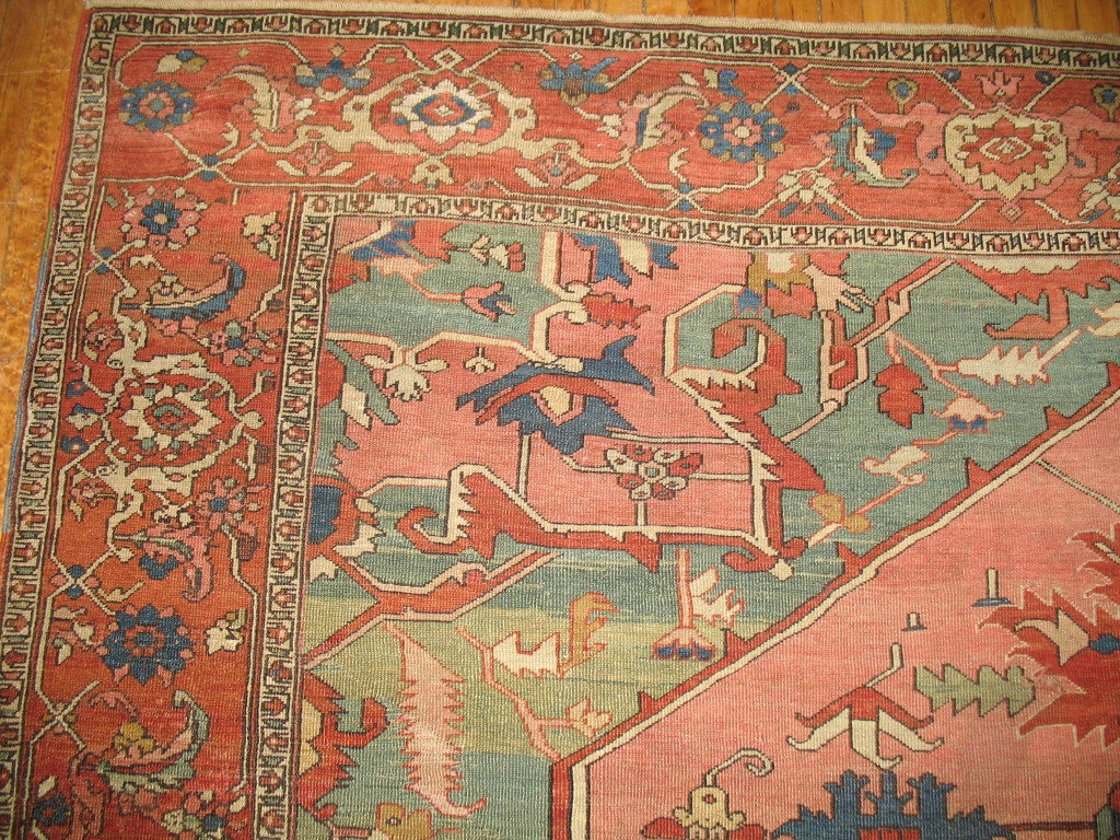 Antique Persian Serapi Rug 1
