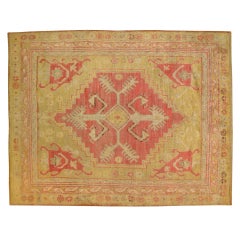 Antique Turkish Oushak Square