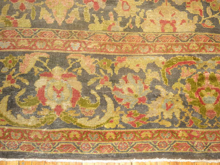 A phenomenal Persian Ziegler Mahal/Sultanabad Carpet woven by the Swiss firm, Ziegler & Co. What makes this rug outstanding is the large scale oversized design and use of very unique colors. Predominantly green and gold. 


12'2'' x 14'9''
 
In