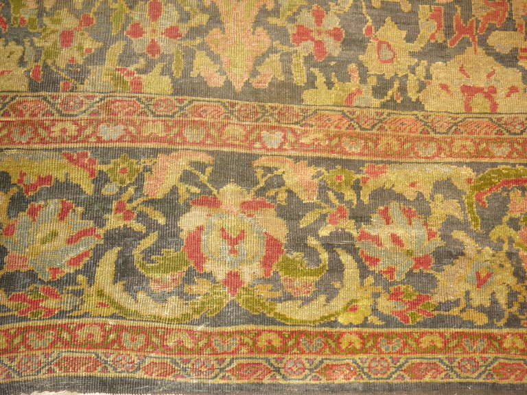 Green 19th Century Sultanabad Carpet Attributed to Ziegler and Co For Sale 1