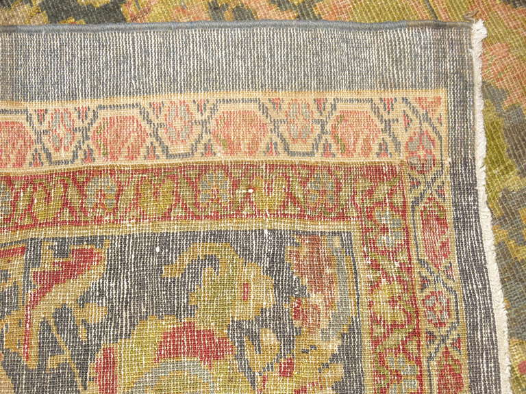 Green 19th Century Sultanabad Carpet Attributed to Ziegler and Co For Sale 2