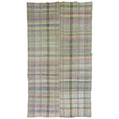 Vintage Turkish Plaid Style Kilim 11