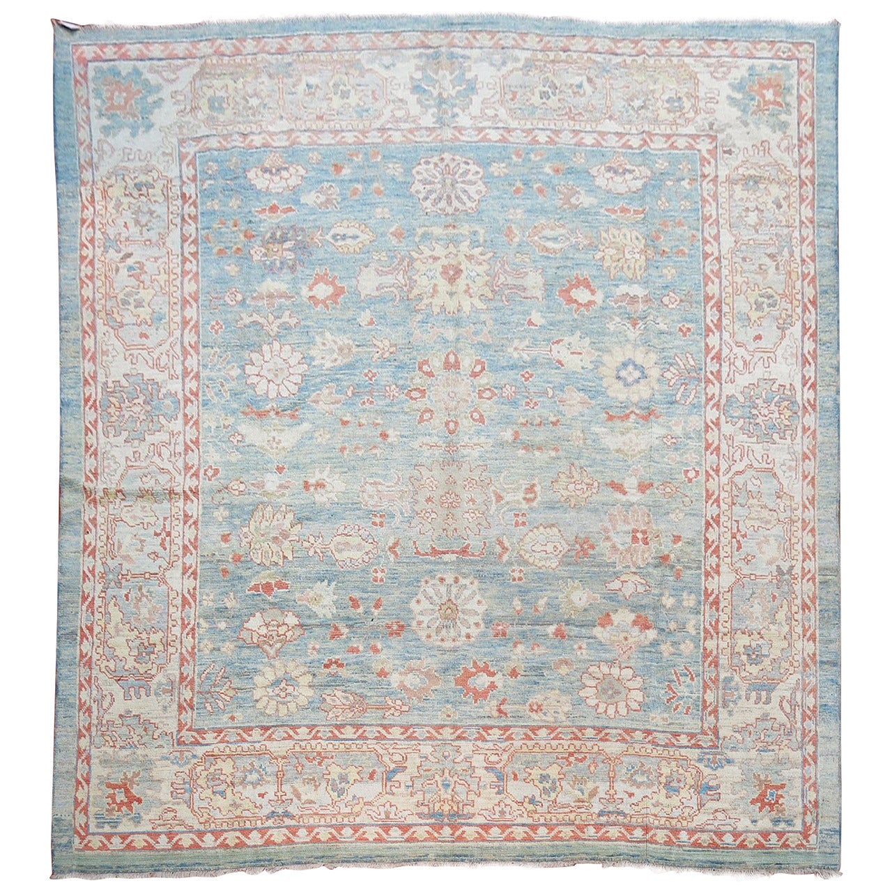 Vintage Turkish Oushak Rug