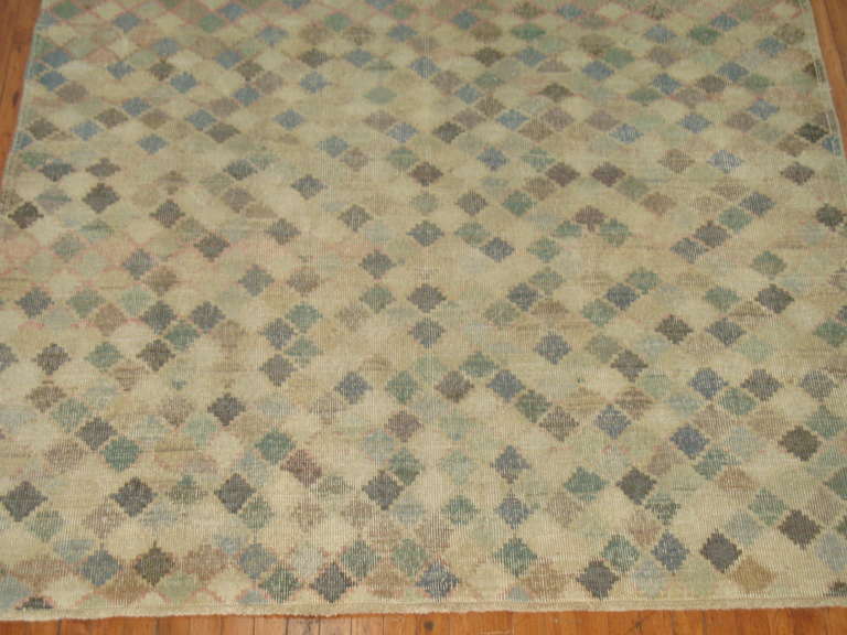Turkish Deco Rug In Good Condition For Sale In New York, NY