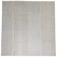Vintage Turkish Minimalist Square Kilim 8