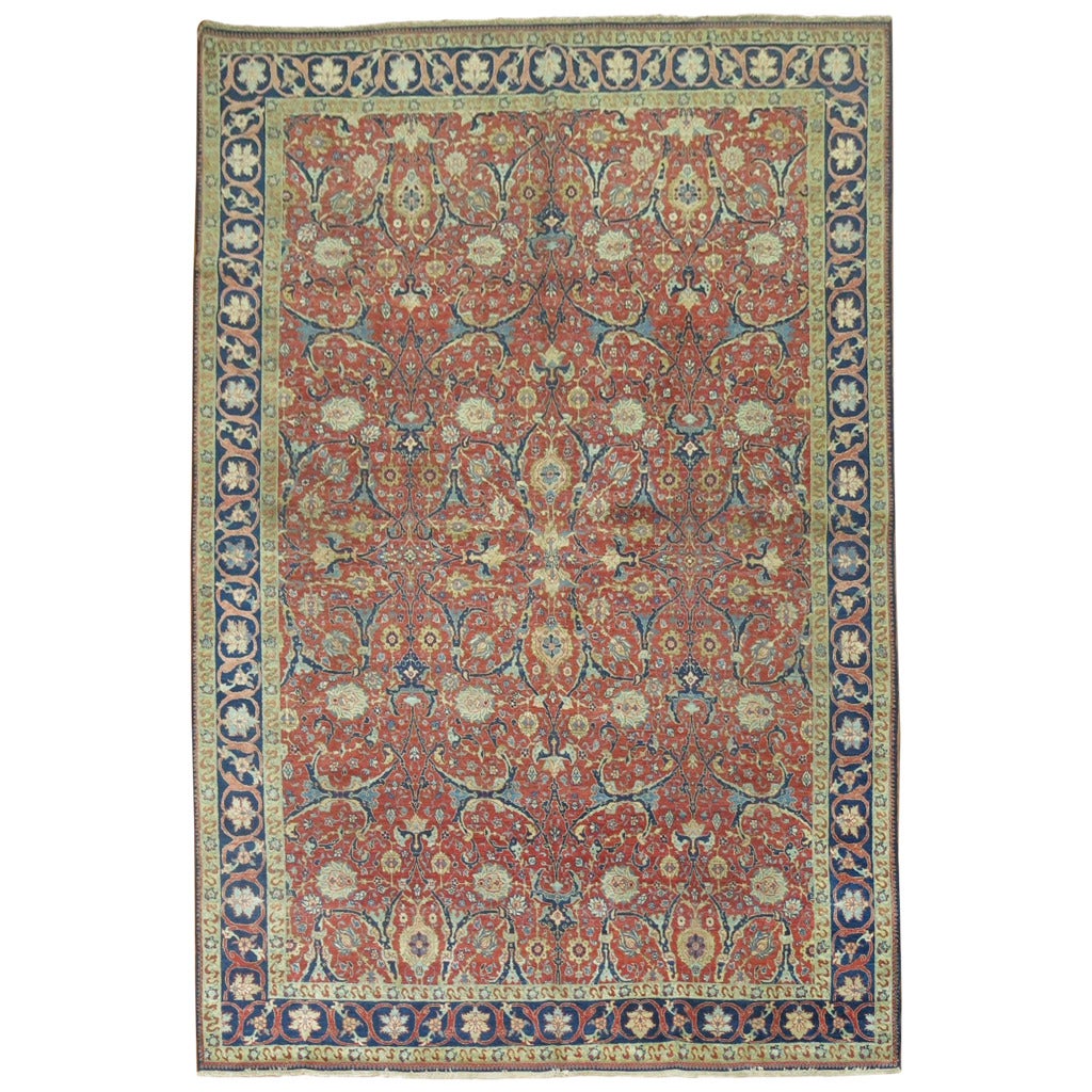 19th Century Antique Persian Tabriz For Sale