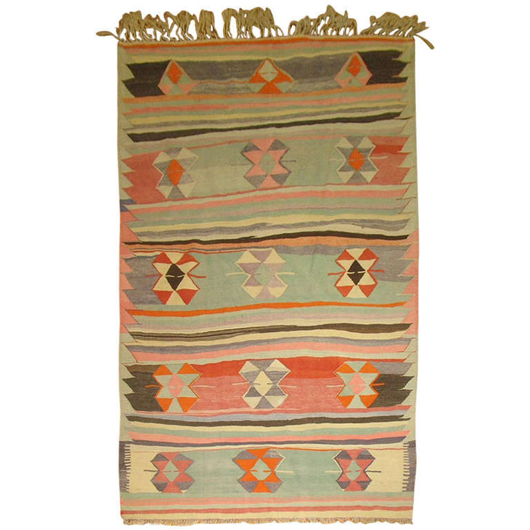 Vintage Turkish Kilim For Sale at 1stdibs