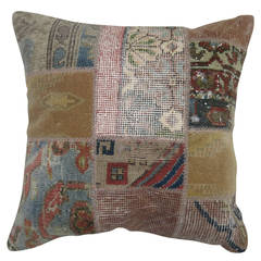 Patchwork Rug Pillow Vintage Patchwork Rug Pillow
