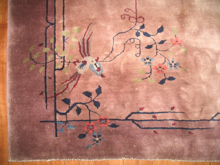 Chinese Art Deco Square Rug 1