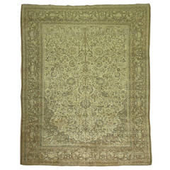 Antique Tabriz Pictorial Element Rug 8