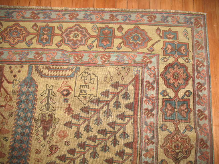 Hand-Crafted Antique Persian Bakshaish Rug