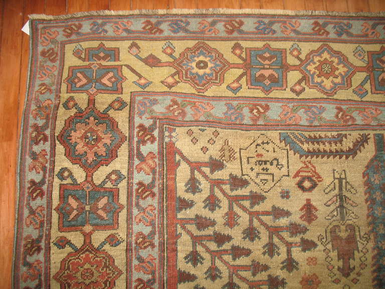 Wool Antique Persian Bakshaish Rug