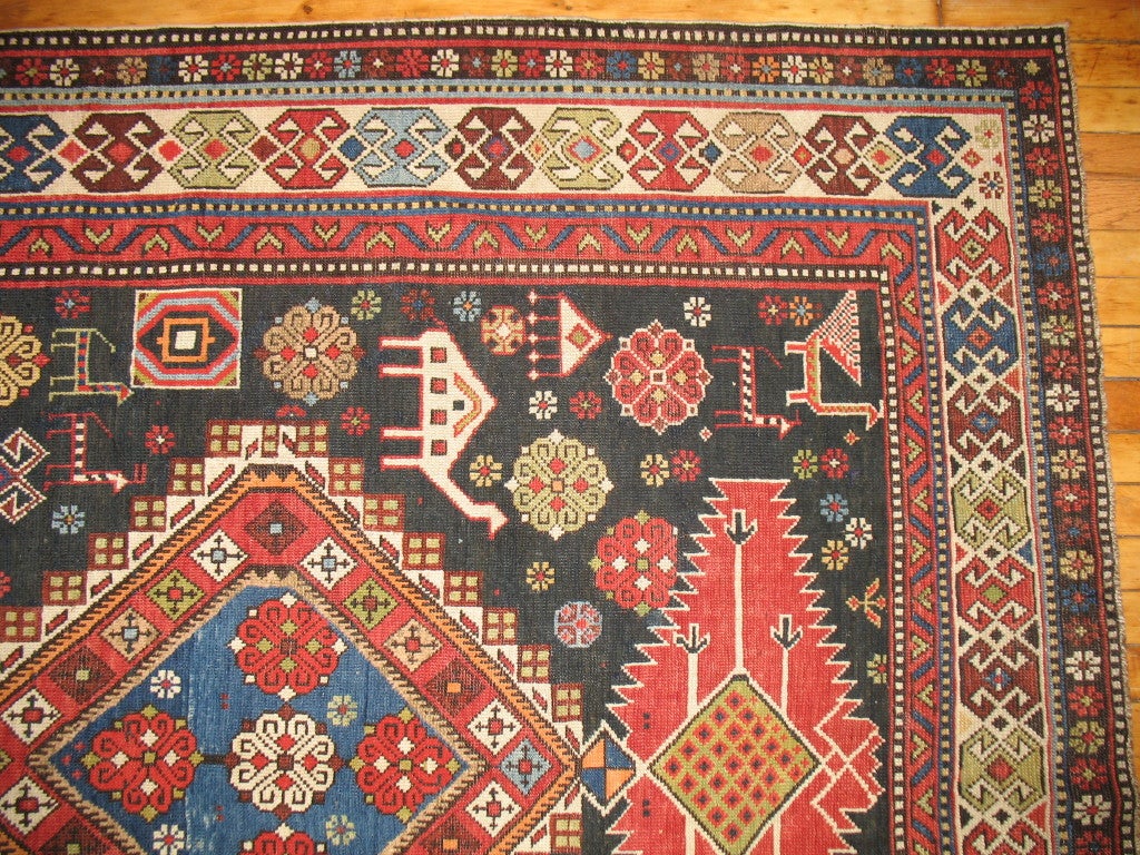 Antique Shirvan Gallery Rug In Excellent Condition In New York, NY