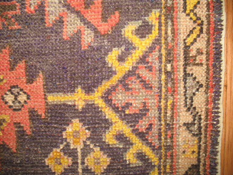 Wool Turkish Oushak Runner In Good Condition In New York, NY