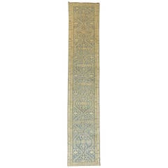Antique Persian Light Blue Malayer Runner 1