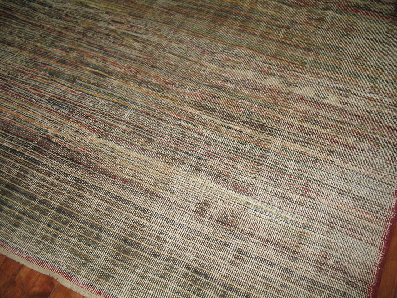 Hand-Knotted Distressed Turkish Anatolian Rug