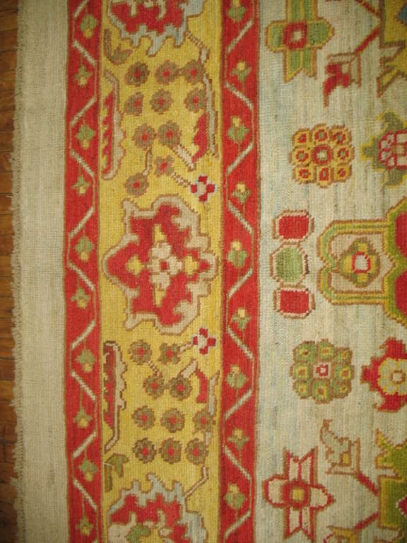 A vintage turkish oushak rug 2