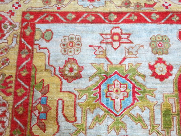 Mid-20th Century A vintage turkish oushak rug