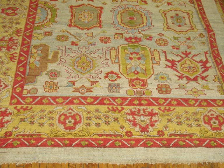 A vintage turkish oushak rug 4