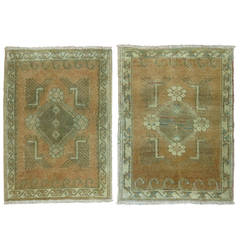 Vintage Pair of Turkish Oushak Mats