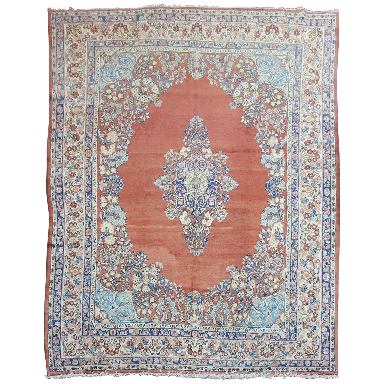 Room Size Antique Persian Sarouk Rug For Sale