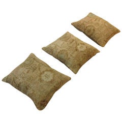 Set of Vintage Turkish Oushak Pillows
