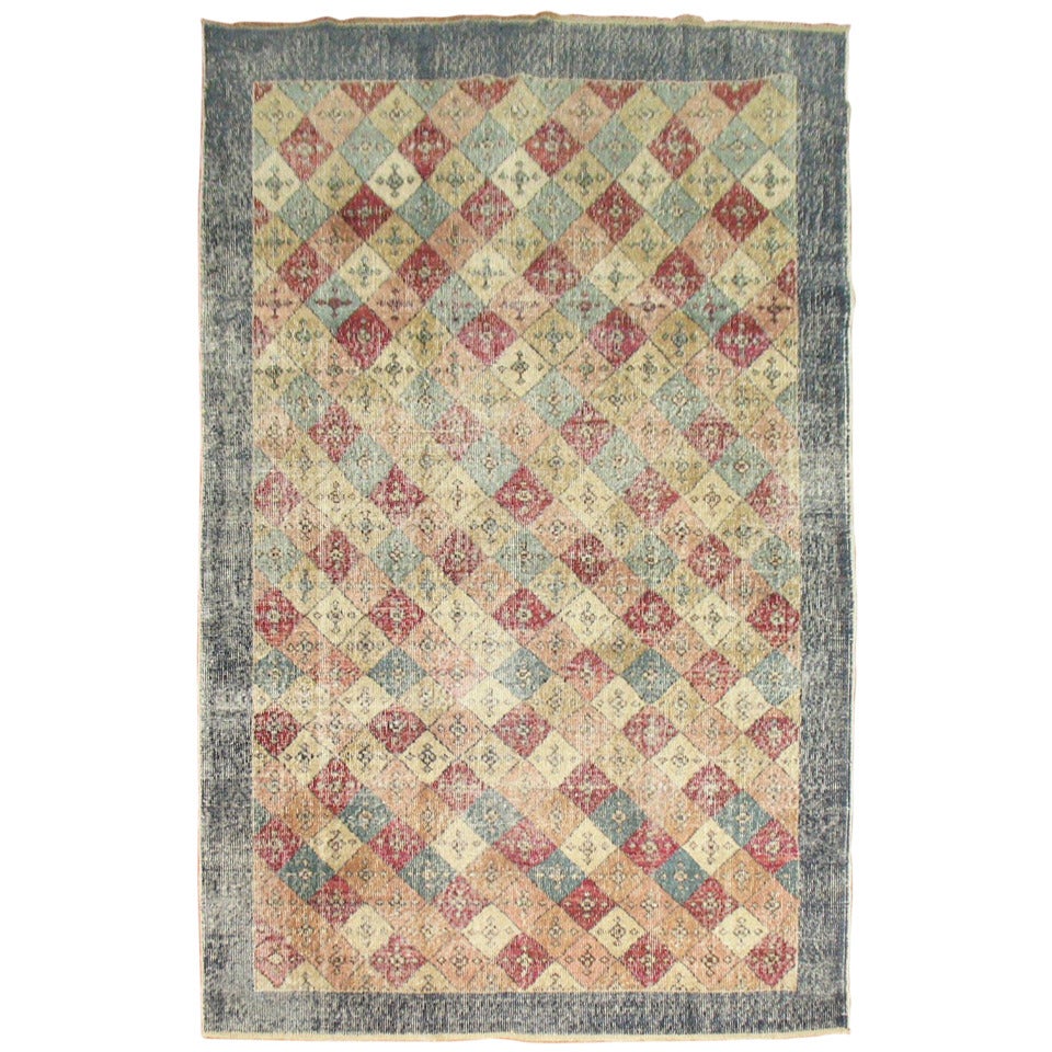 Distressed Vintage Anatolian Rug