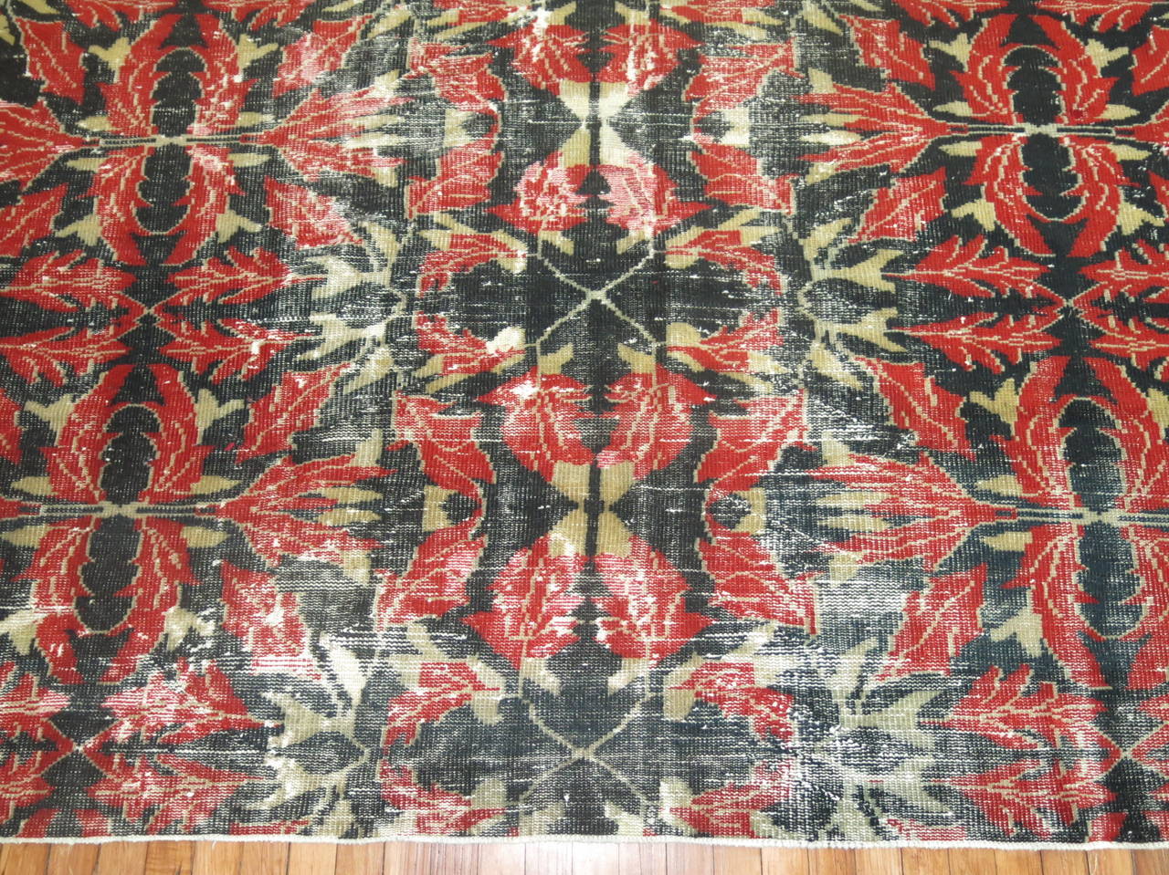 Adirondack Vintage Turkish Weathered Rug For Sale