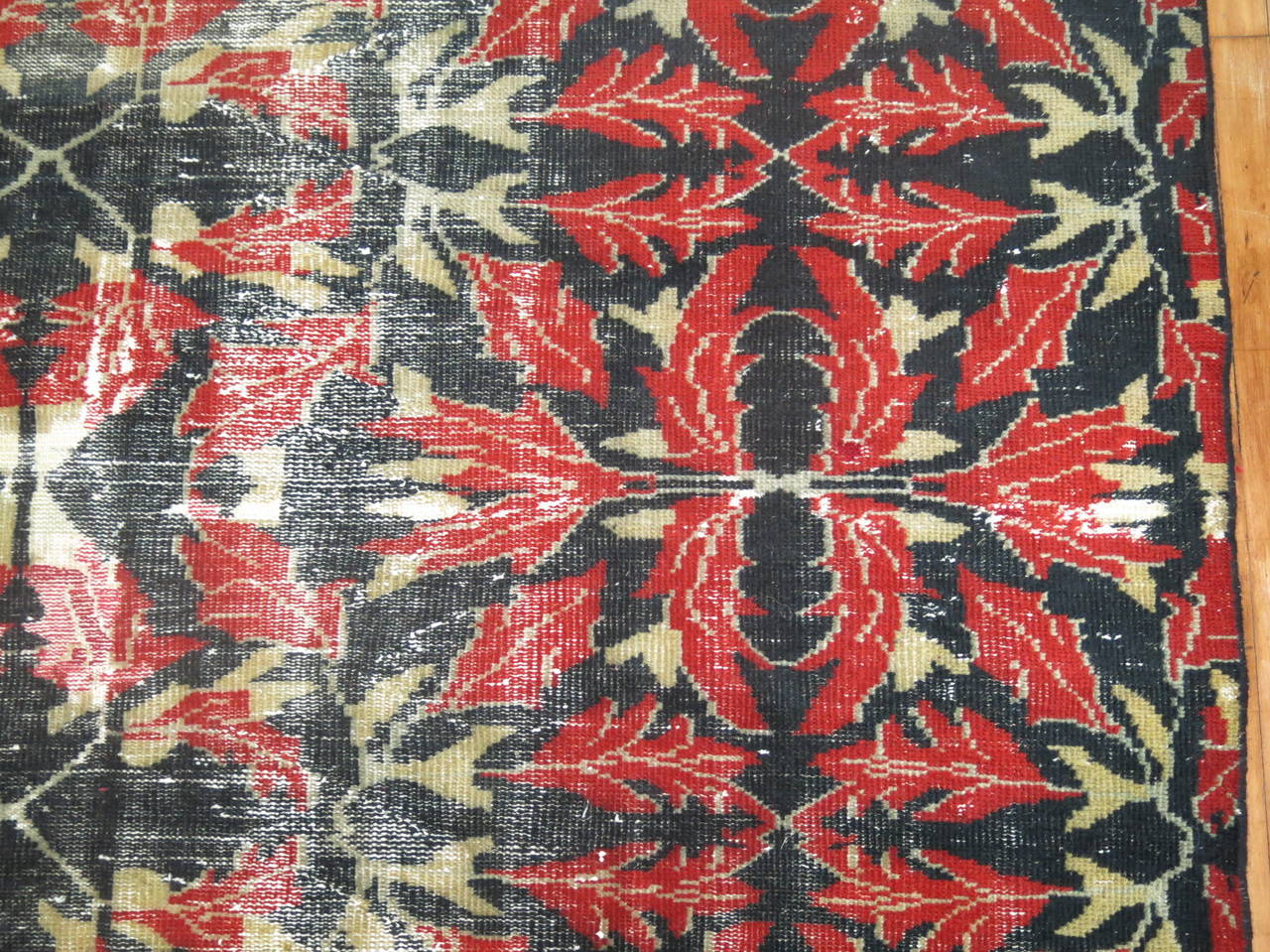 A grotesque vintage Turkish Anatolian rug from the middle of the 20th century.